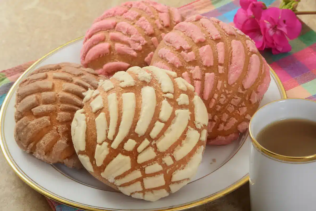 Fresh Conchas with shell patterns.