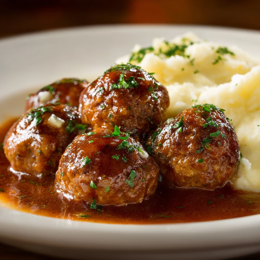 Beef Meatballs in Mushroom Gravy: A Comforting Classic for Every Table