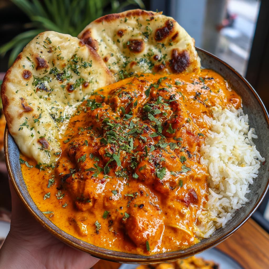 Epic Butter Chicken Bowl with Basmati Rice & Naan: A Rich, Comforting Meal Worth Craving
