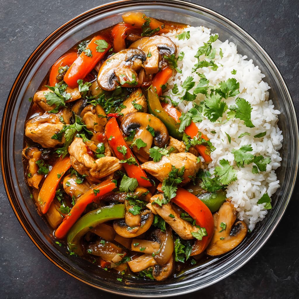 Savory Chicken & Veggie Stir-Fry with Rice: Quick, Balanced, and Packed with Flavor