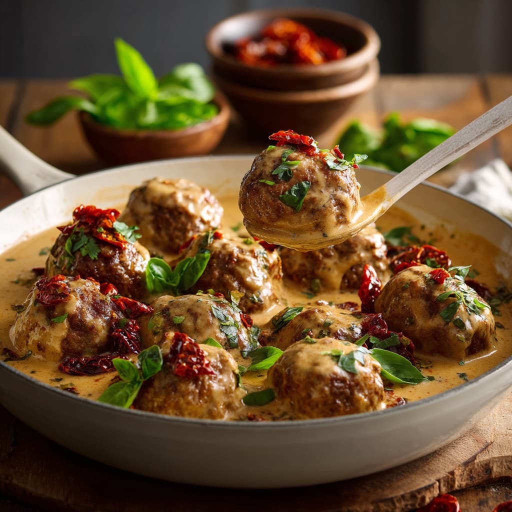 Creamy Sundried Tomato Meatballs