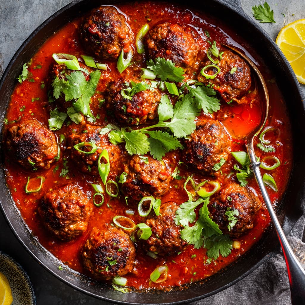 Mango Thai Red Curry Meatballs