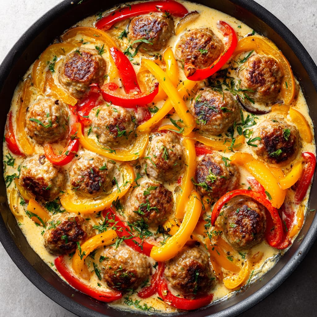 Epic Creamy Bell Pepper Meatballs Skillet: A Bold, Comforting Weeknight Hero