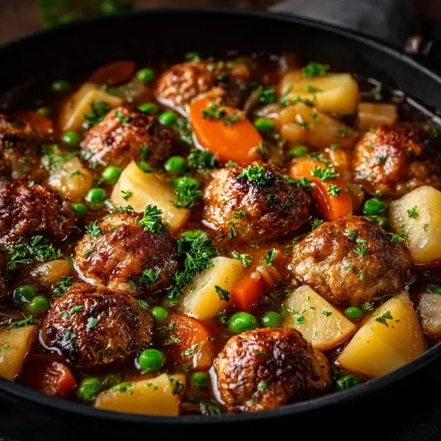 Hearty Meatball Stew: A Comforting One-Pot Dinner