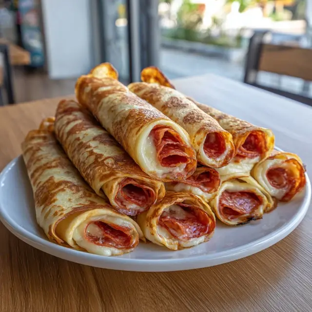 Cheesy Pepperoni Pizza Roll-Ups with Low-Carb Tortillas