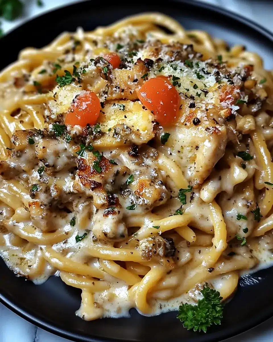 The Best Parmesan Baked Chicken Linguine in Buttery Garlic Sauce Recipe