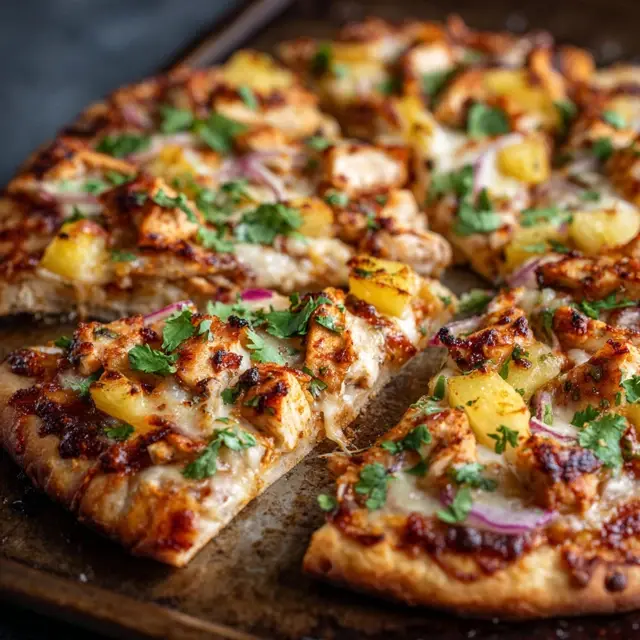 BBQ Chicken Pineapple Flatbread Recipe: A Sweet and Savory Twist