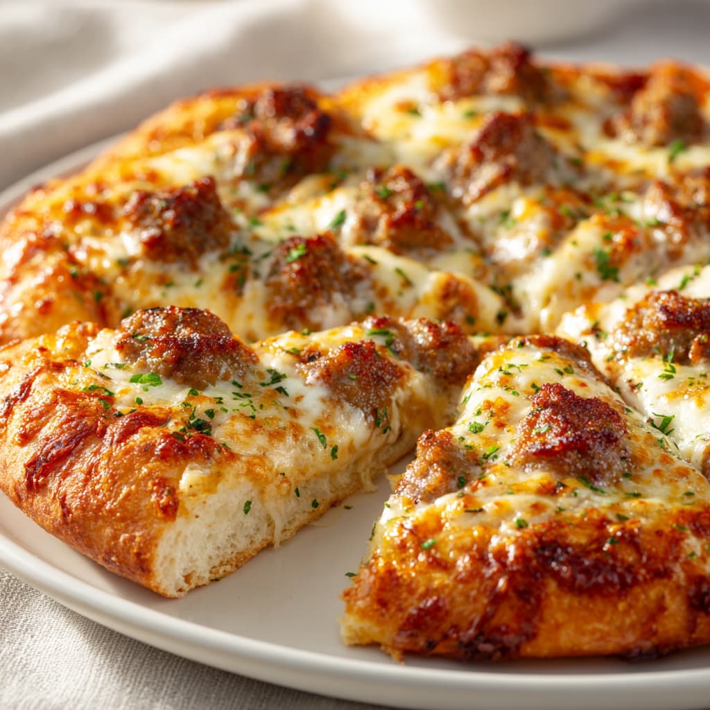 sausage breakfast pizza