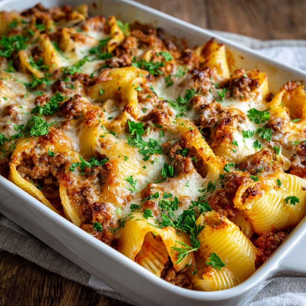 Beef-Stuffed Shells with Creamy Ricotta: A Hearty, Comforting Classic