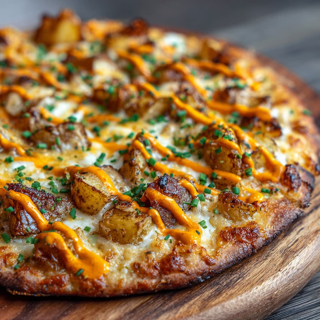 Pineapple Sriracha Chicken Outdoor Pizza
