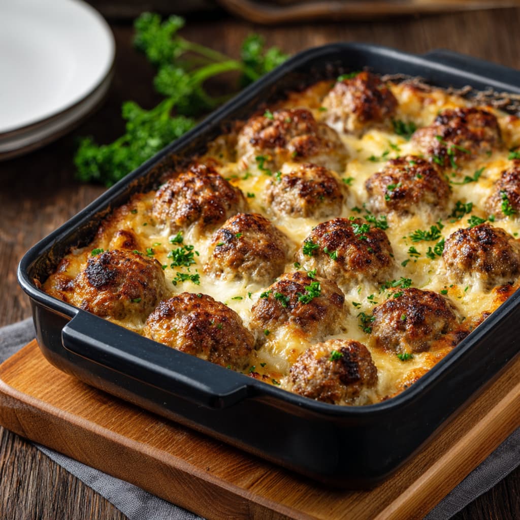 Dump-and-Bake Meatball Casserole
