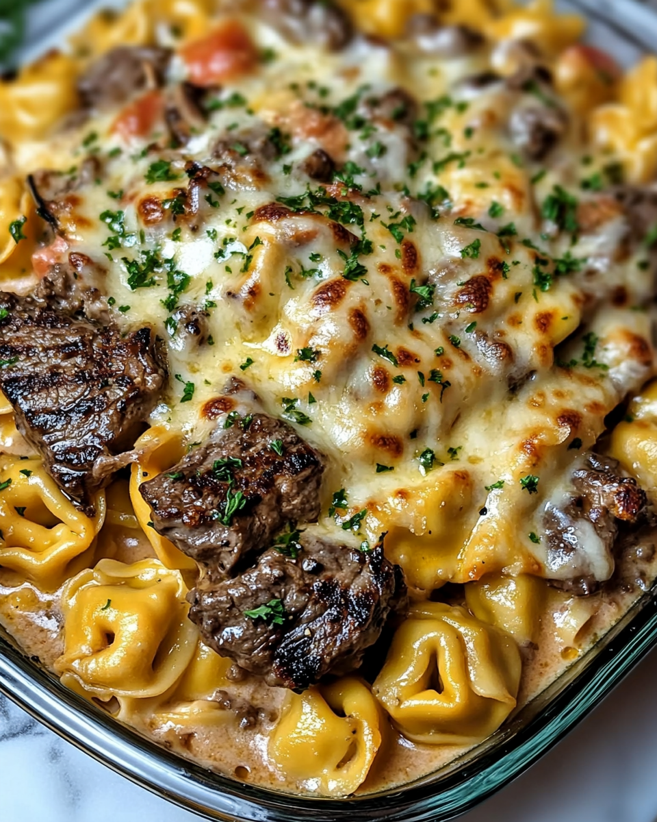 The Right Way To Make Grilled Steak Tortellini with Cheesy Garlic Drip