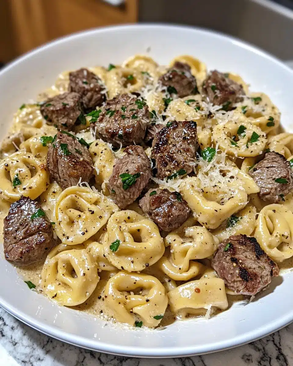 The Best One-Pot Steak Alfredo Tortellini Recipe