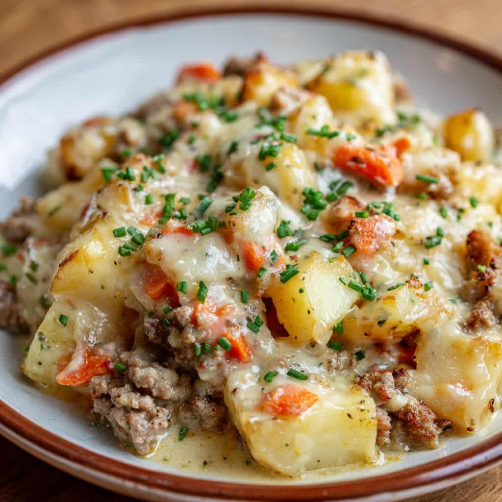 One-Pan Cheesy Meat & Potato Skillet: Comfort Food Made Easy