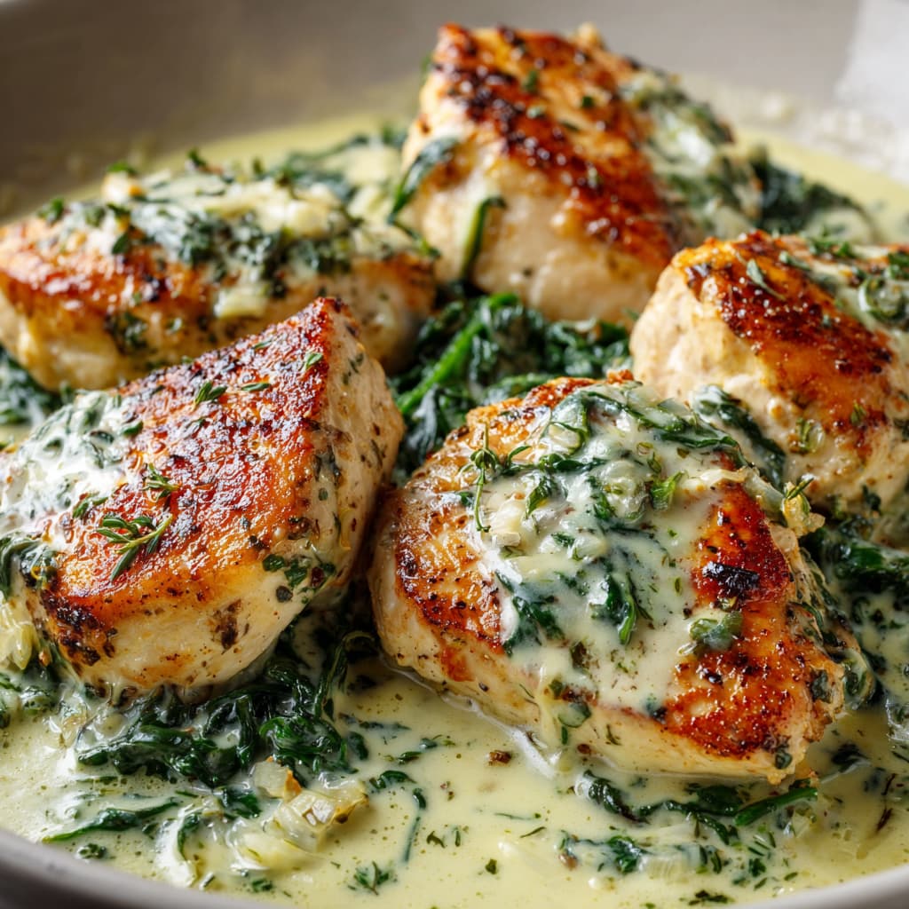 Creamy Spinach Chicken Recipe: A Comforting Skillet Dinner in 30 Minutes