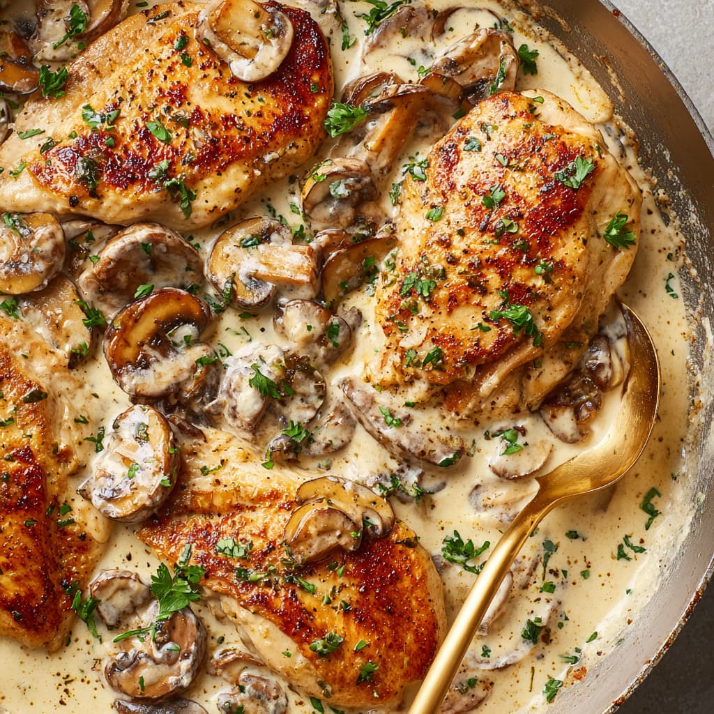 Creamy Mushroom Chicken: A Cozy, One-Pan Classic with Rich Flavor