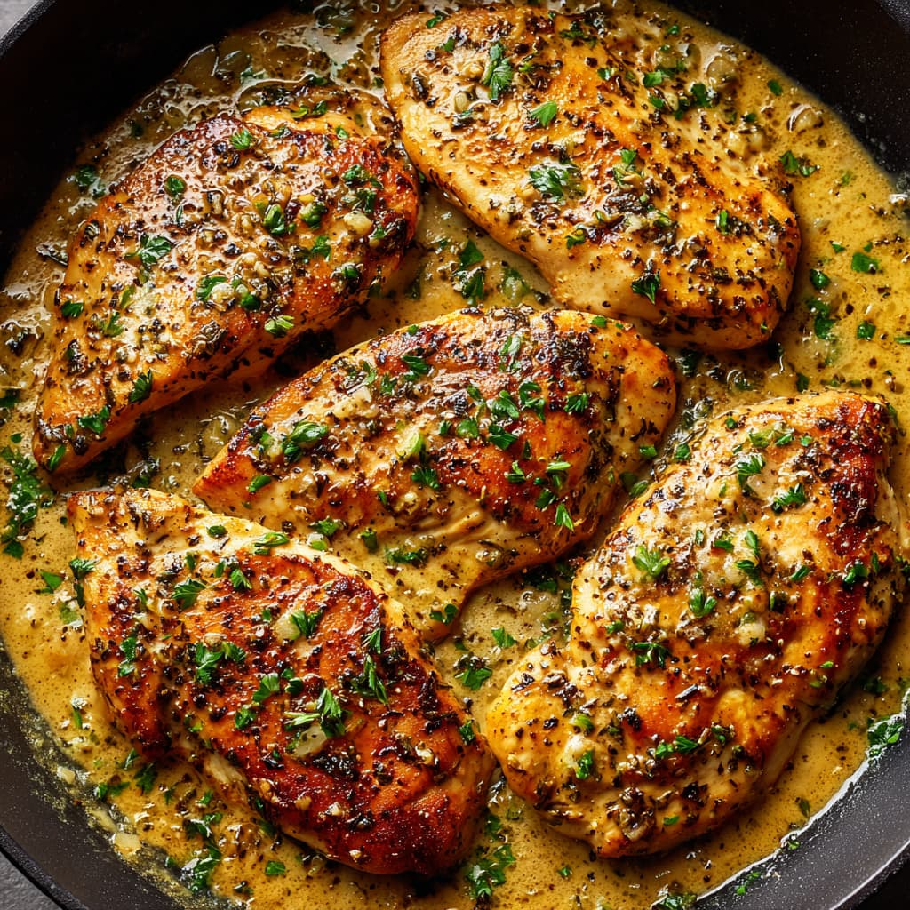 Creamy Herb Chicken: A Comforting Classic with Garden-Fresh Flavor