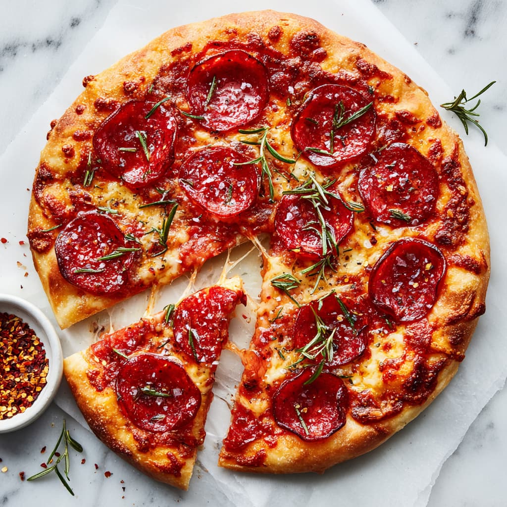 Classic Pepperoni Pizza: Crispy, Cheesy, and Full of Bold Flavor