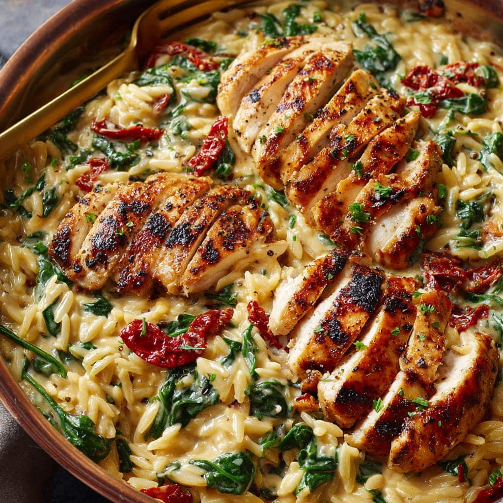 Creamy Sun-Dried Tomato Chicken Orzo: A One-Pan Comfort Dish