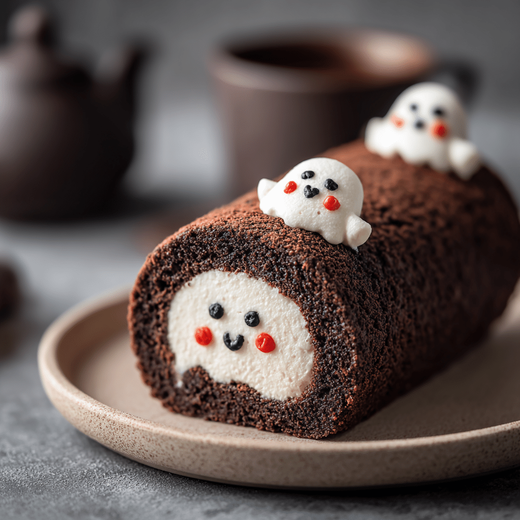 Spooky & Delicious Halloween Swiss Roll Cake