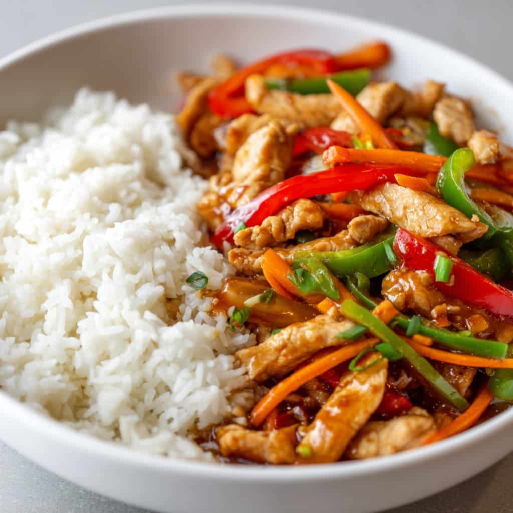 Chicken & Bell Pepper Stir-Fry Meal Prep with Rice