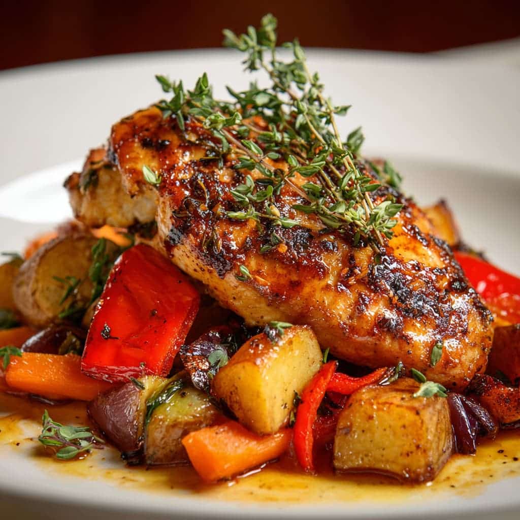Oven-Roasted Garlic Herb Chicken Drumsticks with Veggies