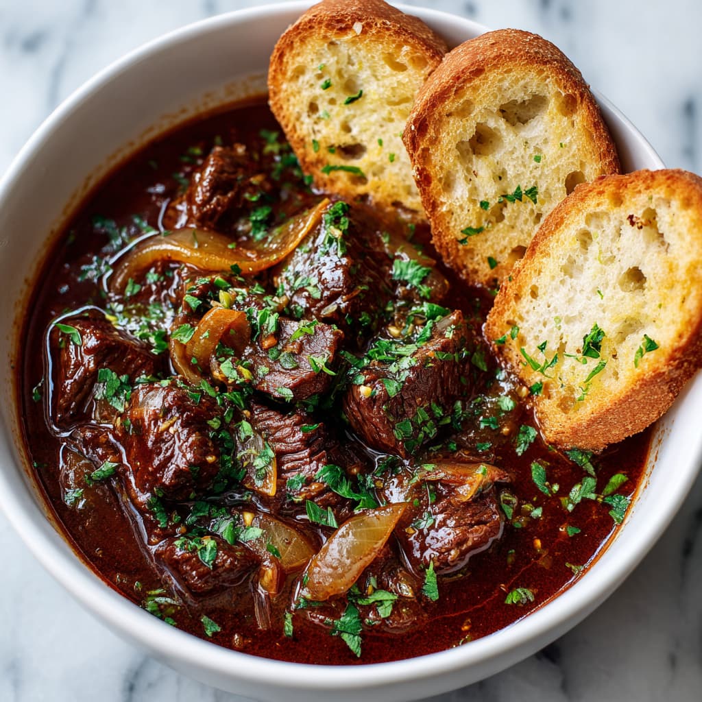 French Onion Beef Short Rib Soup