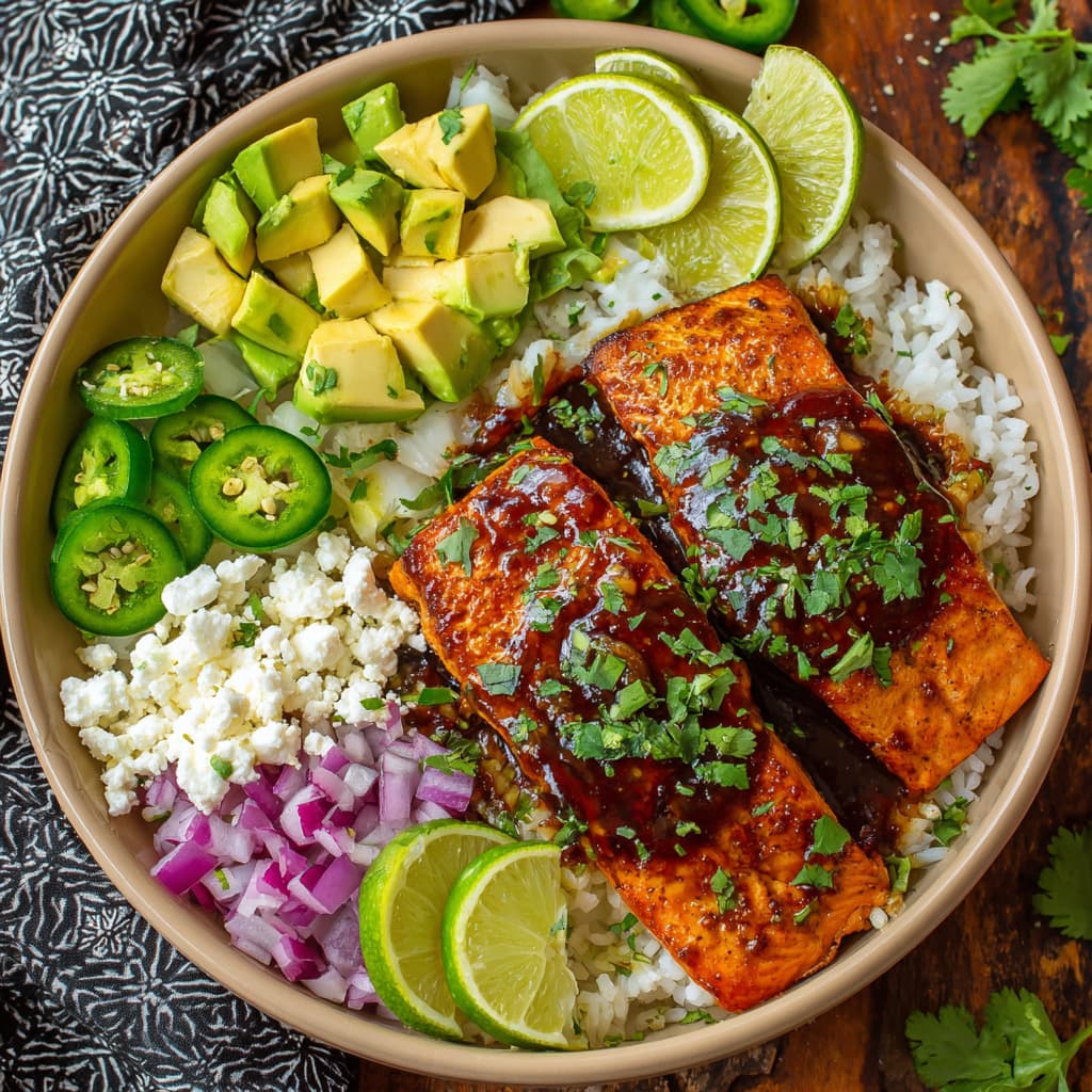 Chipotle Honey Salmon Bowls
