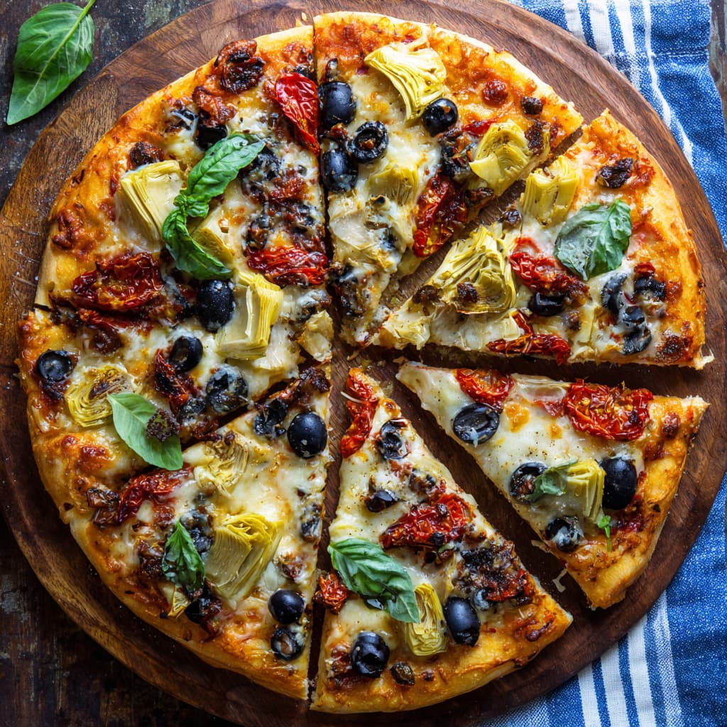 Mediterranean Hummus Pizza: A Flavor-Packed, Plant-Based Delight