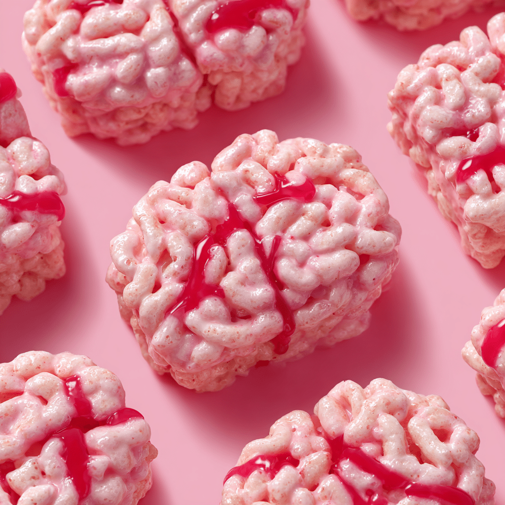 Marshmallow Rice Krispies (Bubbles) Halloween Brains: Spooky Fun for Kids and Adults