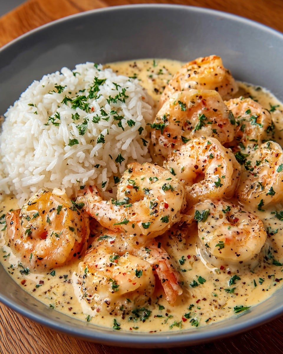 Creamy Garlic Butter Shrimp with Rice: A Quick and Comforting One-Pan Meal