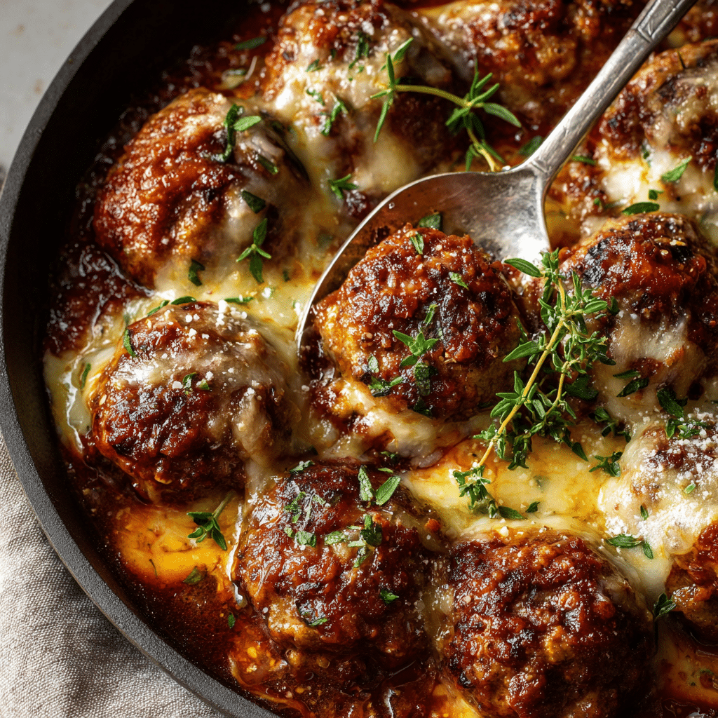 French Onion Meatballs with Savory Onion Sauce (Comfort Food Meets Bistro Flavor)