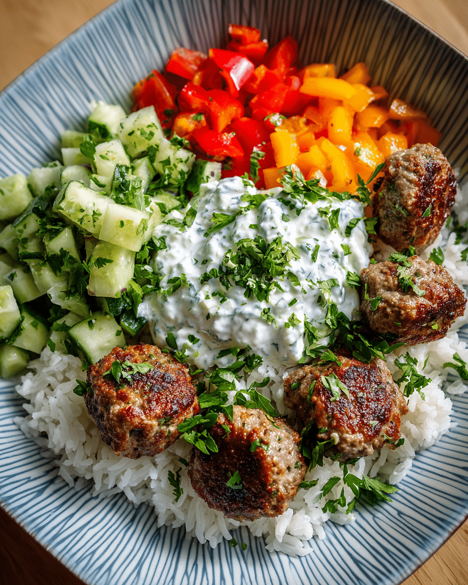 Mediterranean-Style Meatball Bowl: A Flavor-Packed Weeknight Favorite