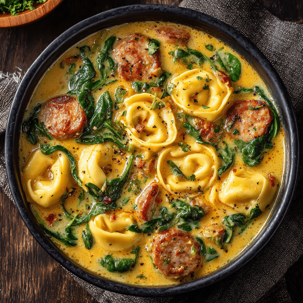 Crockpot Cheese Tortellini and Sausage (Hearty, Creamy & Family-Friendly)