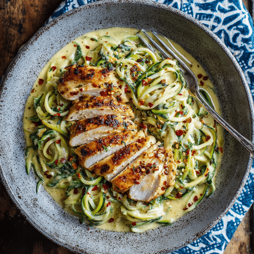 Zucchini Noodle Chicken Alfredo: A Light & Creamy Low-Carb Favorite