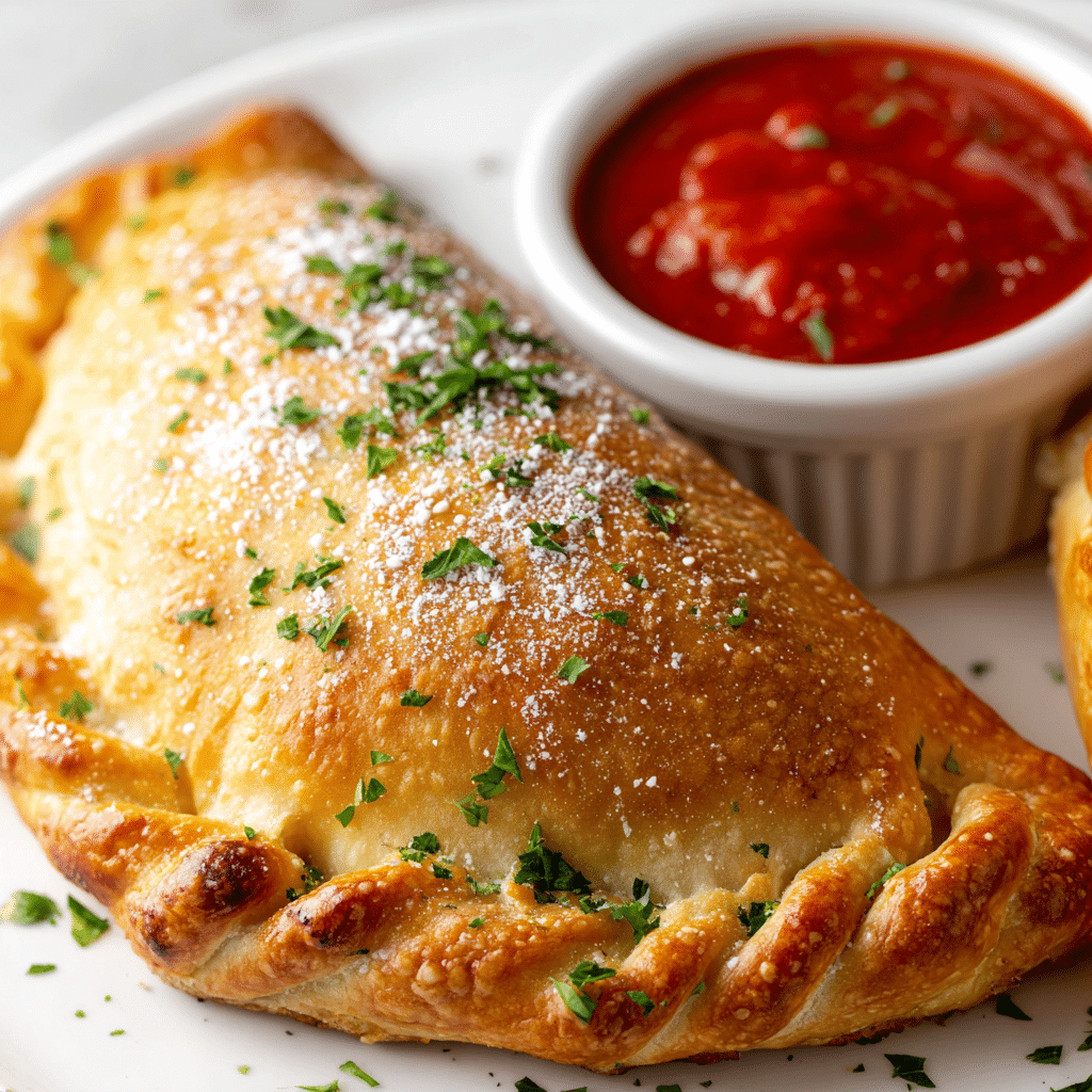 Traditional Italian Calzone: Rustic, Cheesy, and Oven-Baked to Perfection