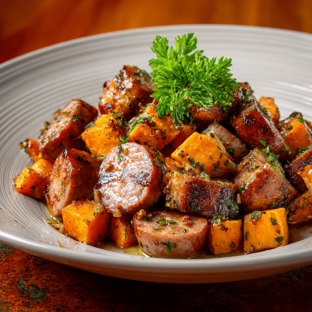 Honey Garlic Sausage Sweet Potatoes: A Sweet & Savory Sheet Pan Favorite