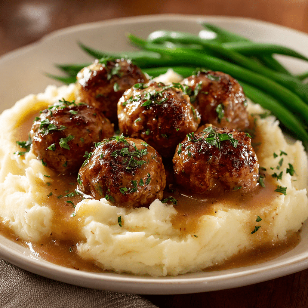 Salisbury Meatballs and Mashed Potatoes: A Comfort Food Classic Reimagined