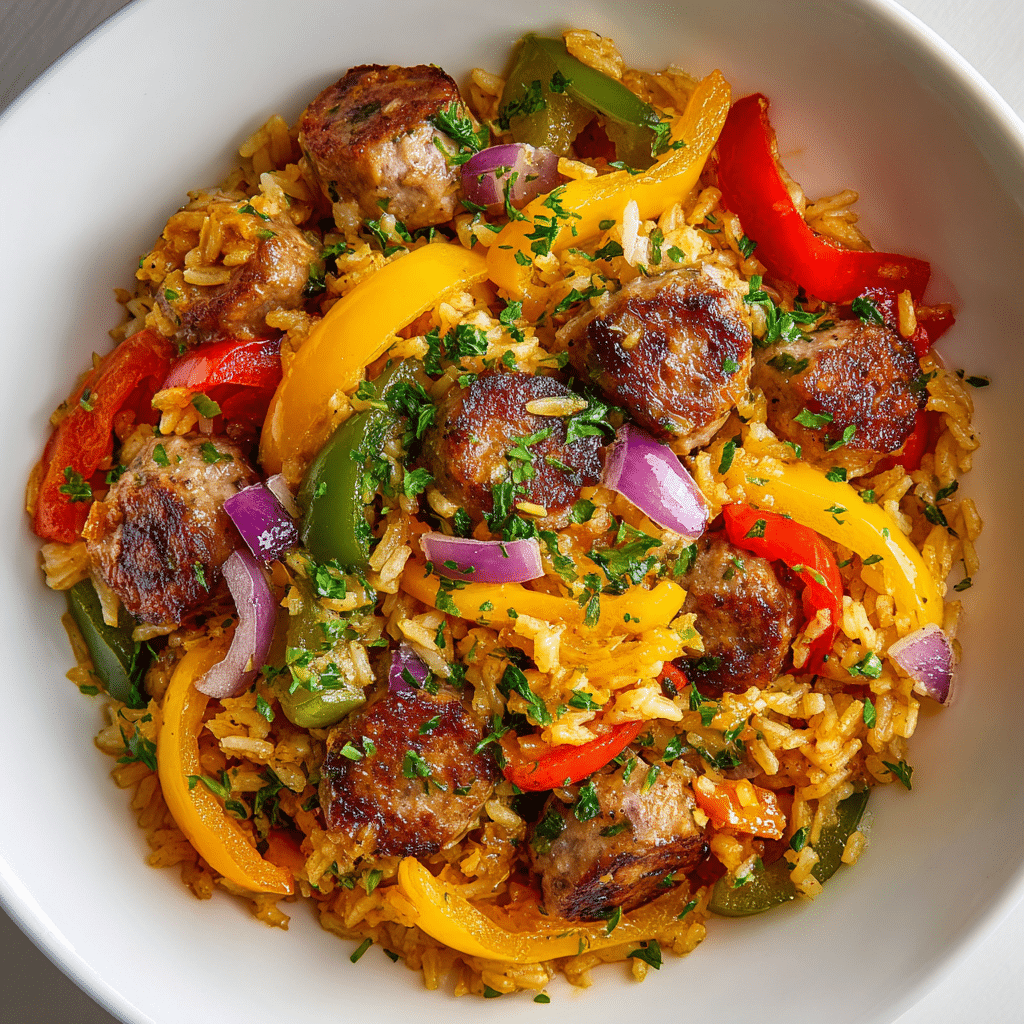 Easy One Pot Sausage and Rice: A Quick & Hearty Family Meal