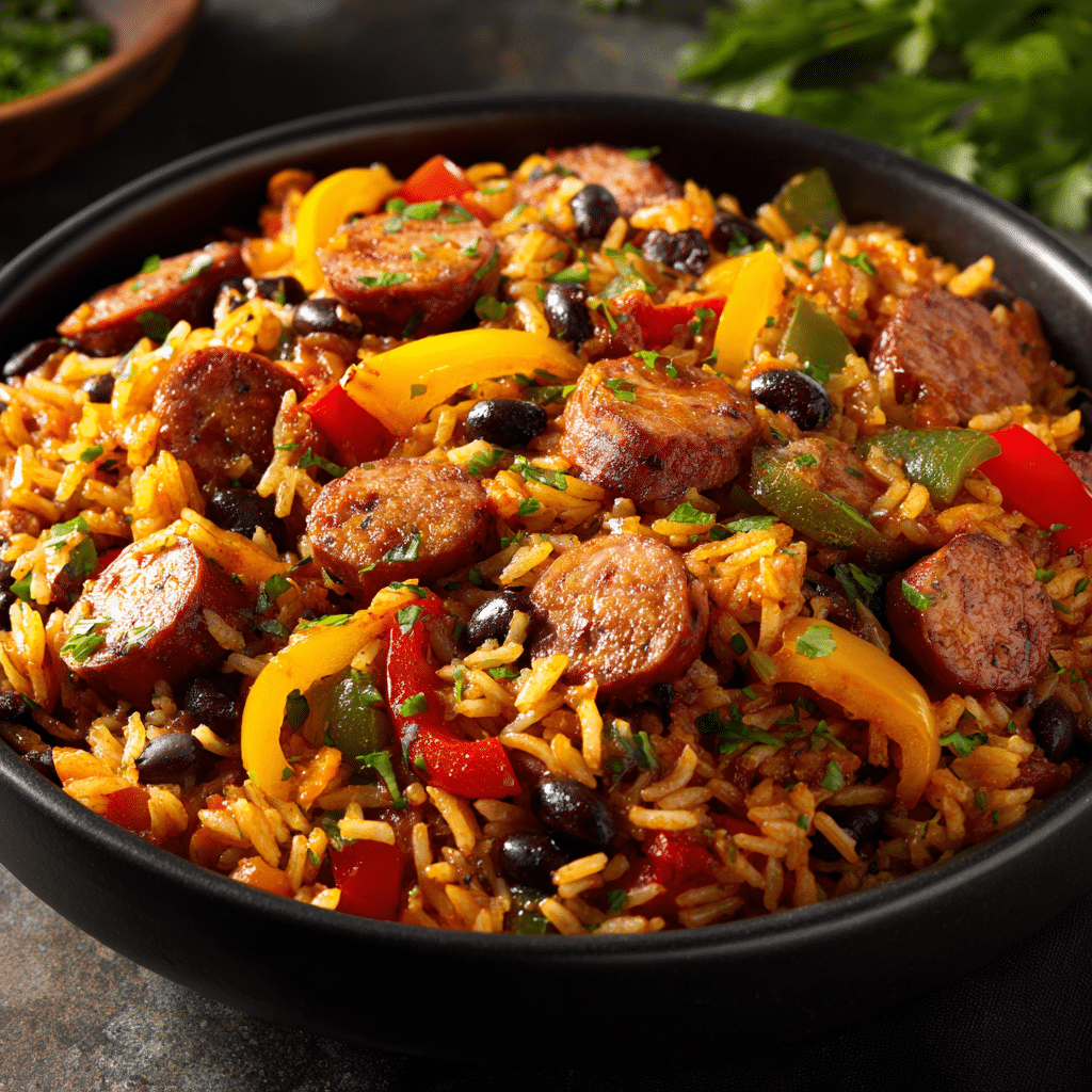 Black Beans and Rice with Sausage: Hearty, Flavor-Packed One-Pot Meal