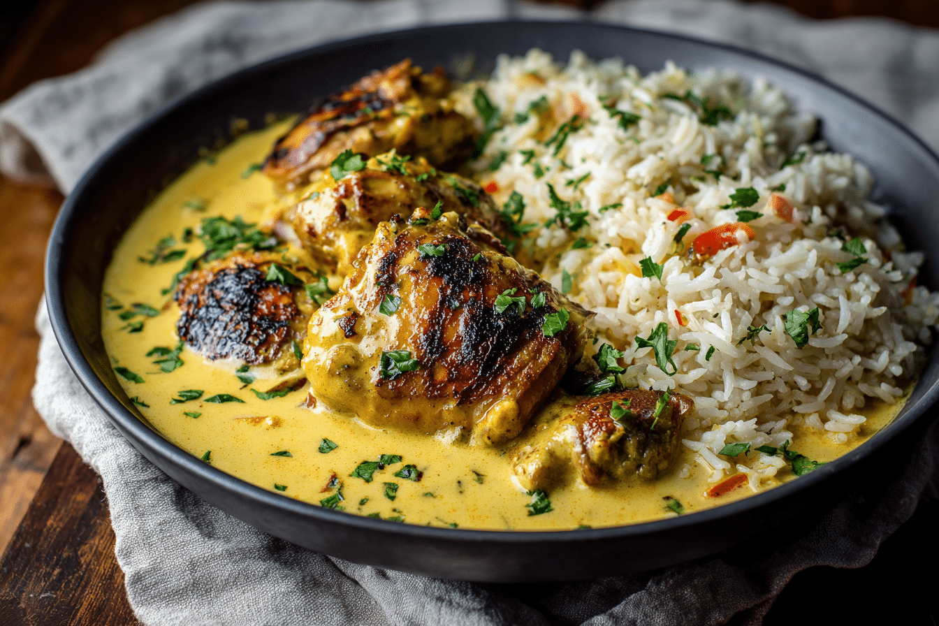 Creamy Peri-Peri Chicken with Rice – A Fiery & Comforting One-Pan Meal