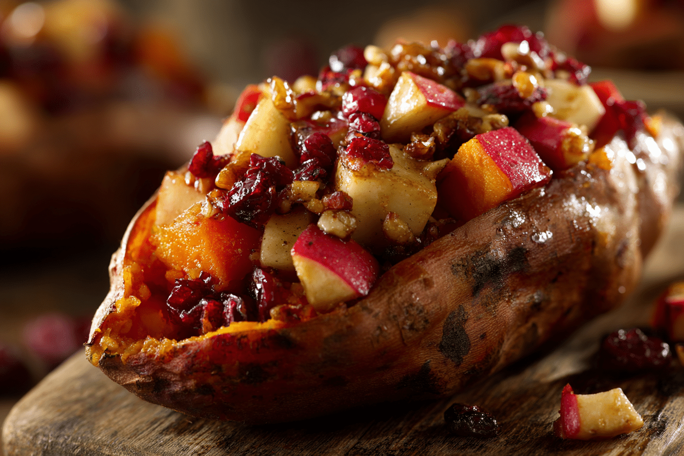 Apple Spiced Stuffed Sweet Potatoes – A Cozy, Fall-Inspired Favorite
