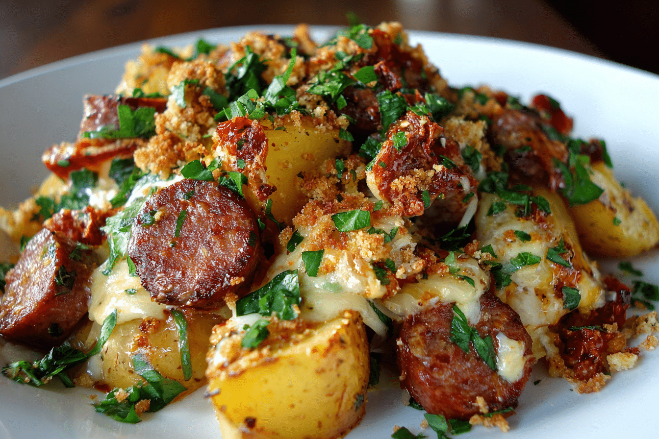 Cheesy Ranch Potatoes and Smoked Sausage – A Comfort Food Classic