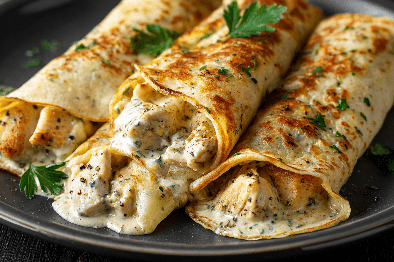 Melty Garlic Chicken Wraps with Cheese – A Comforting 30-Minute Meal