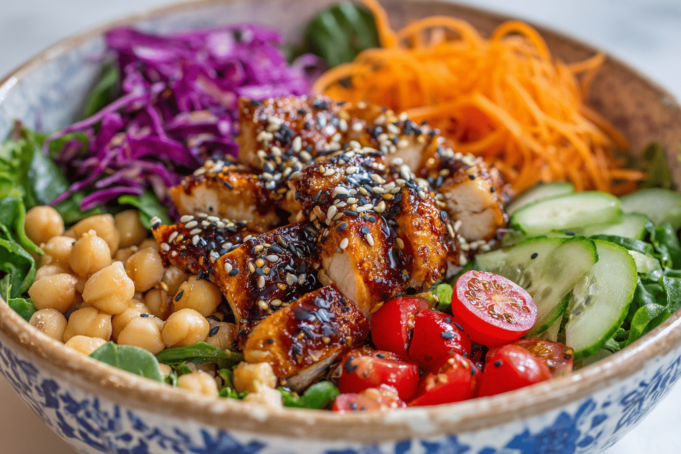 Chicken & Chickpea Salad – Fresh, Protein-Packed, and Zesty