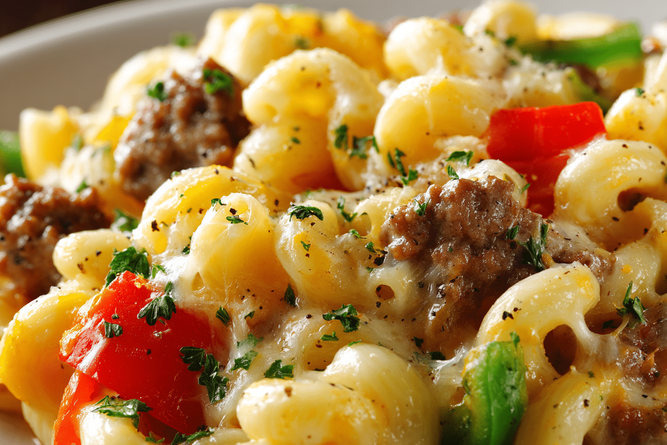 High-Protein Philly Cheesesteak Mac & Cheese – Comfort Food with a Muscle Boost