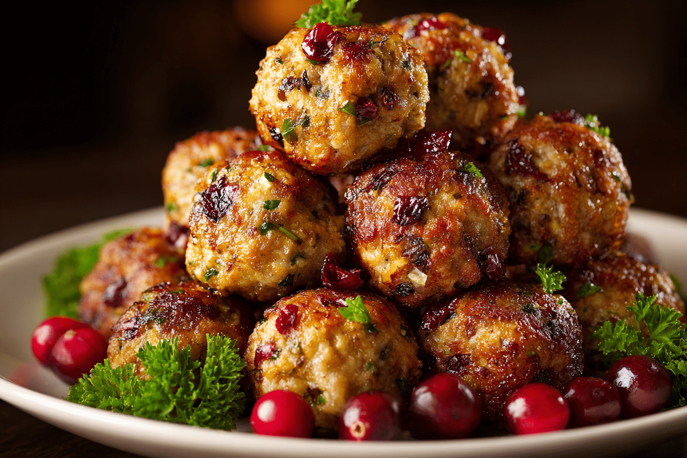 Cranberry Turkey Stuffing Balls – A Cozy Holiday Favorite
