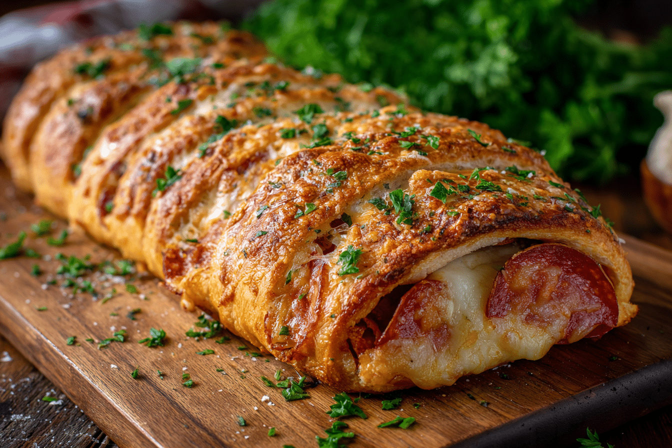 Italian Stromboli Stuffed Bread – Cheesy, Meaty & Easy to Bake