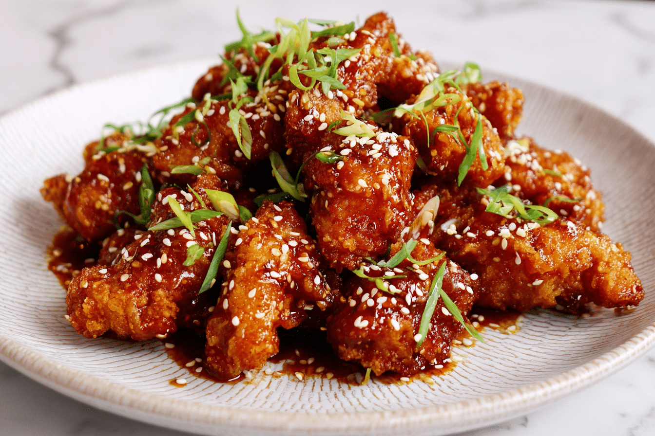 Crispy Korean Popcorn Chicken – Sweet, Spicy, and Addictively Crunchy