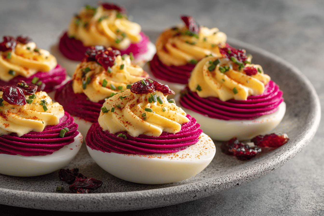 Harvest Cranberry Deviled Eggs – A Festive Fall Appetizer